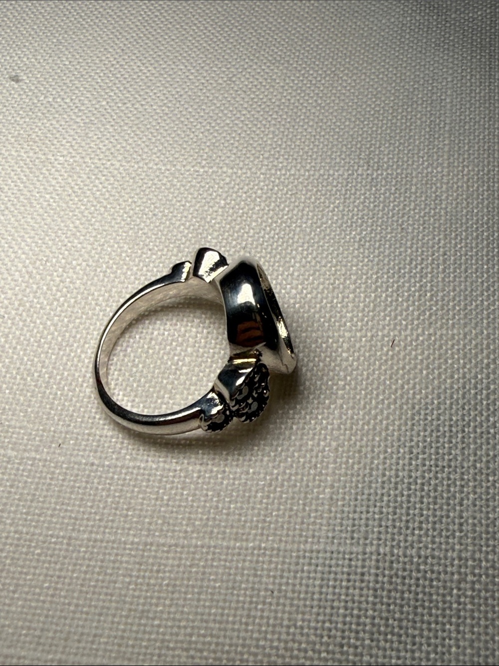 Lotti Dotties Black Rhinestone Flower Interchangeable Ring Base Size 7 - Picture 4 of 5